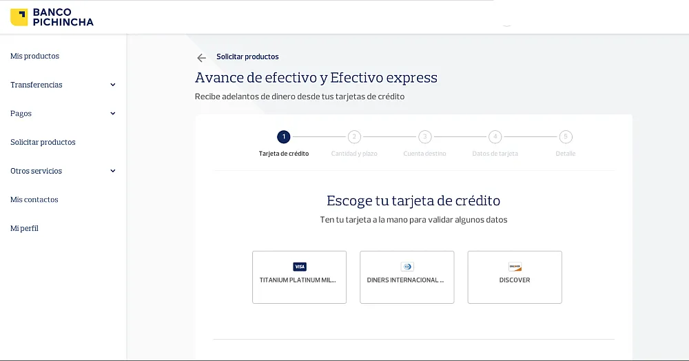 El avance de efectivo y el efectivo express están disponibles en Banca Web El avance de efectivo y el efectivo express están disponibles en Banca Web