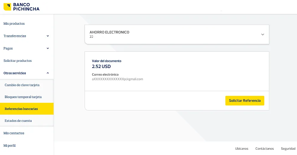 Referencias bancarias disponibles en Banca Web Referencias bancarias disponibles en Banca Web